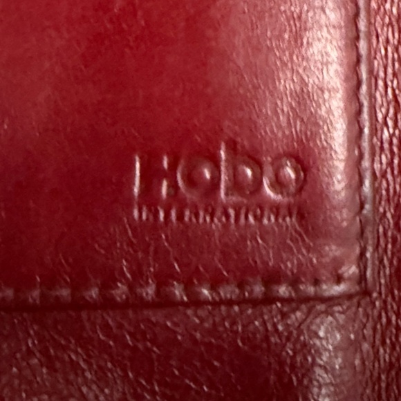 Hobo International Lauren Double Frame Folding Wallet Clutch Red Leather - Picture 8 of 14